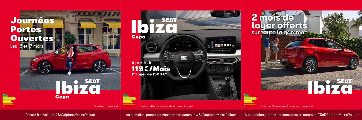 NOUVELLE EXCEL AUTO - Offre Seat Ibiza à partir de 119€/mois